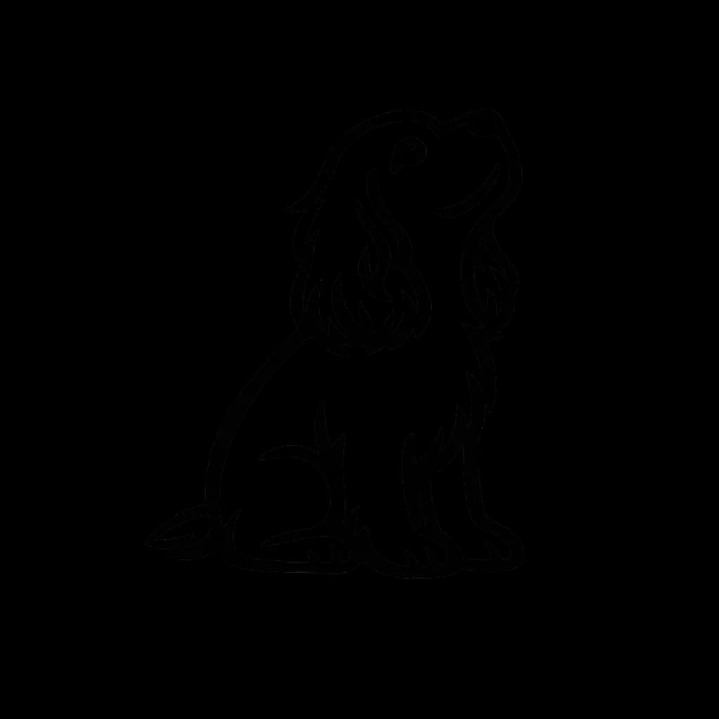 Silueta de perro cocker de la colección Animales de Encaja3D